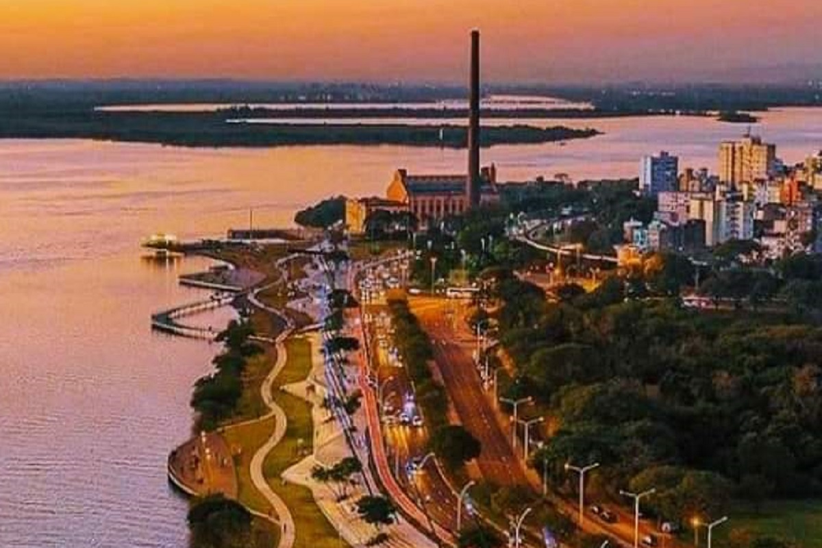 Parque da orla do rio Guaíba