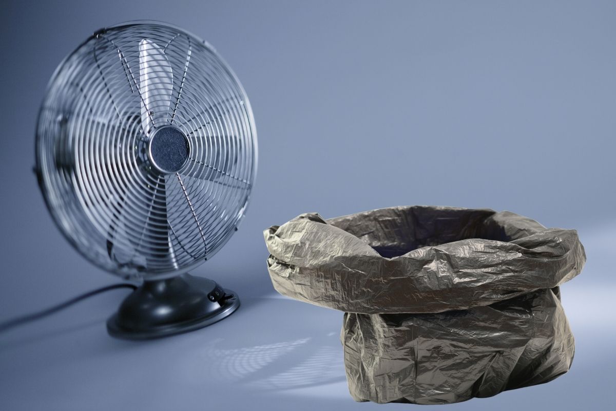 Como limpar ventilador com saco de lixo (Reprodução Canva Pro)