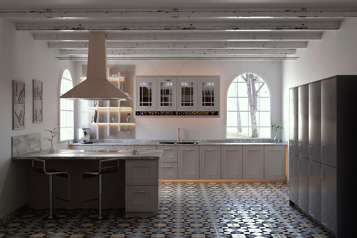 piso para cozinha