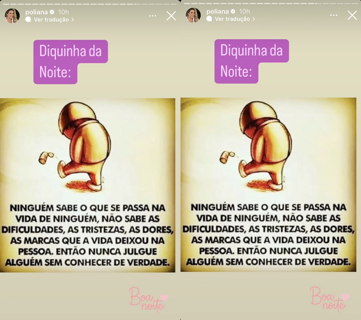 Poliana Rocha, esposa de Leonardo, manda indireta no Stories (Foto: Instagram)