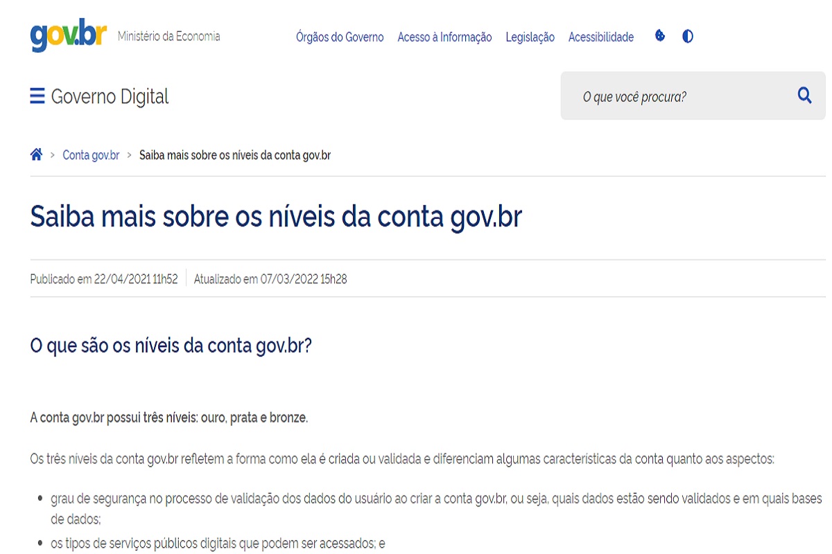 Como criar conta no gov.br pelo celular? Confira o passo a passo - Reprodução Gov.br
