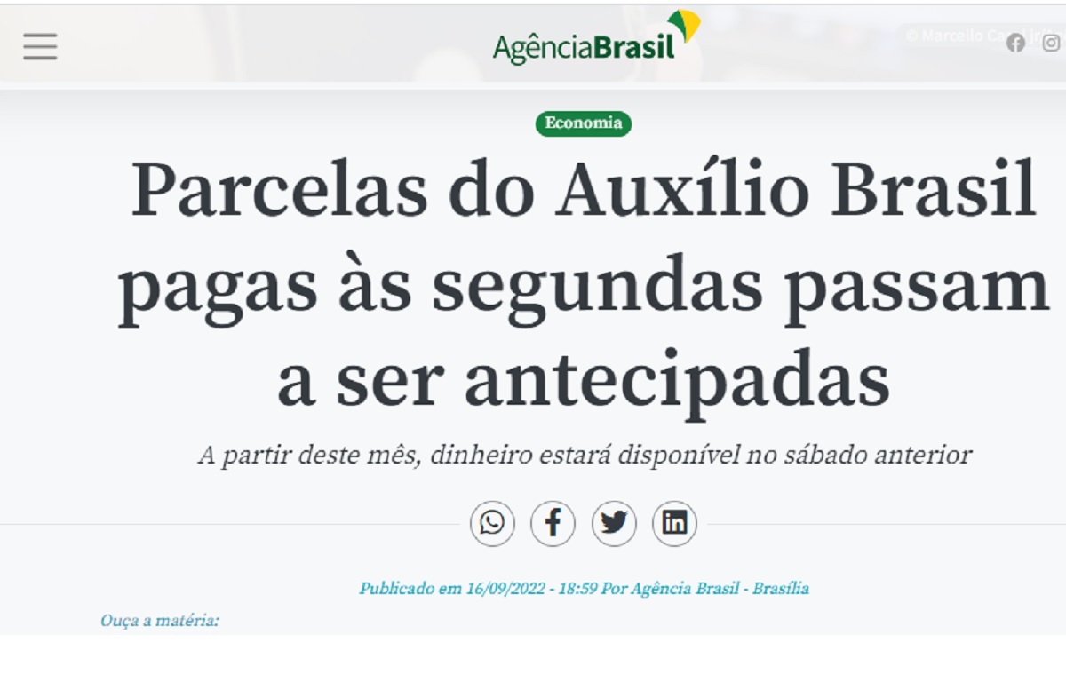 Auxílio Brasil antecipado: saiba como receber o benefício no final de semana com essa nova regra.