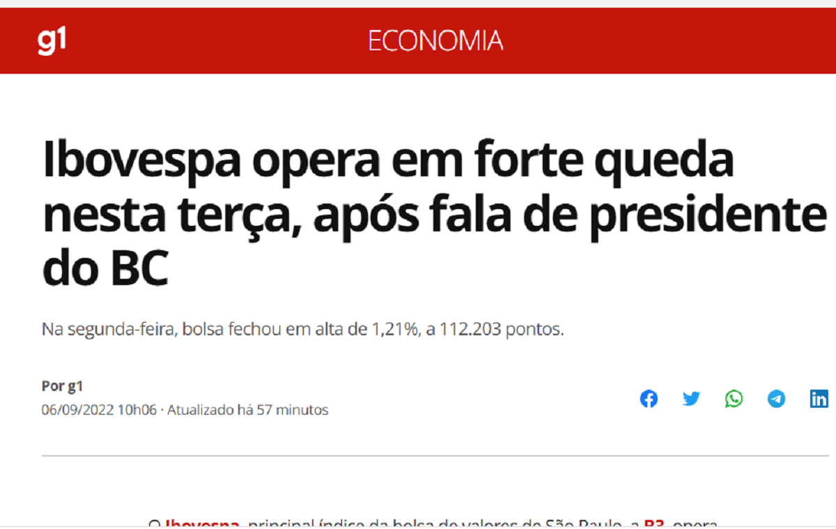 Ibovespa: como as notícias influenciam no preço da bolsa brasileira? Ações operam hoje em queda