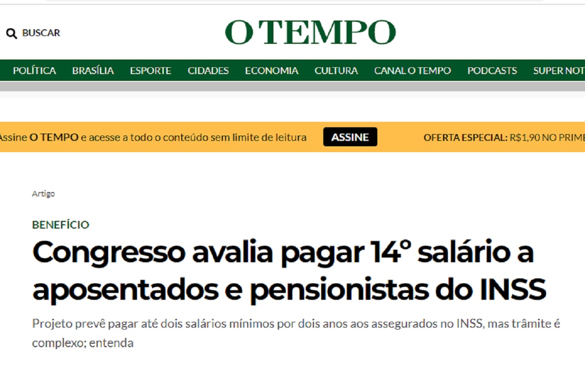 14° salário foi aprovado? Veja qual andamento do Projeto de Lei para os  beneficiários do INSS - diariosp.com.br