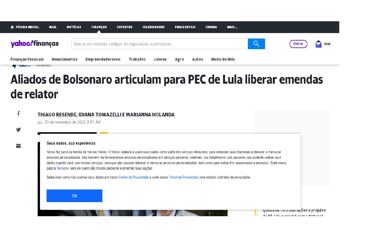 Aliados de Bolsonaro apoiam o Presidente Lula para aprovar R$600,00 de auxílio em 2023
