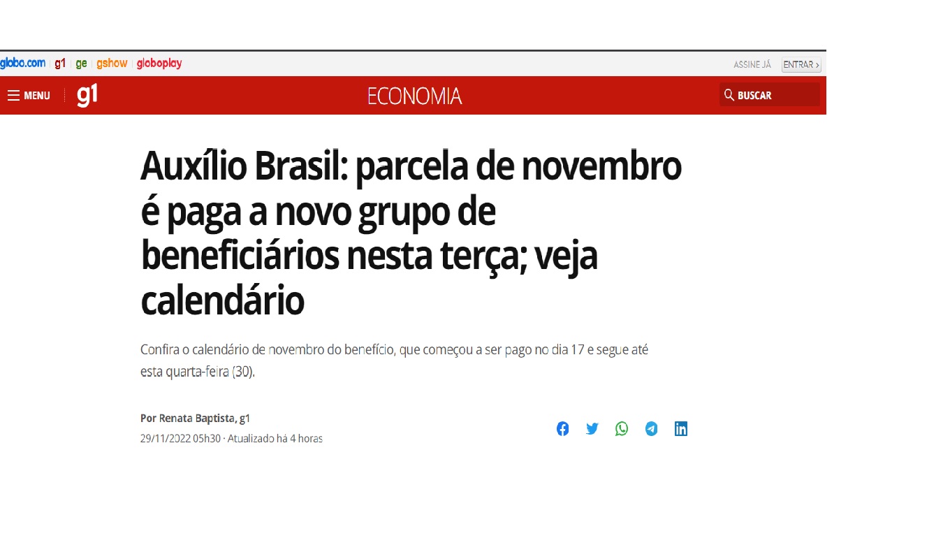 Auxílio Brasil: Hoje 29/11 recebem os beneficiários com NIS final 9, confira