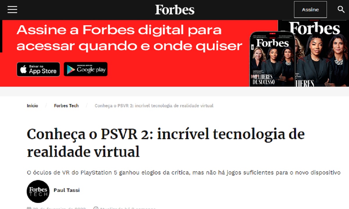 PSVR 2: saiba mais sobre a nova realidade virtual do Playstation 5