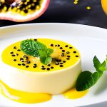 Pudim fitness sem glútem com colda de maracujá / Reprodução CANVA