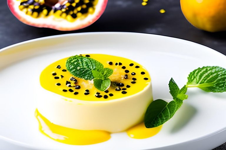 Pudim fitness sem glútem com colda de maracujá / Reprodução CANVA