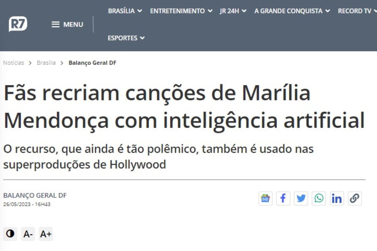 Marília Mendonça: Inteligência Artificial simula fala da cantora e gera polêmica na web
