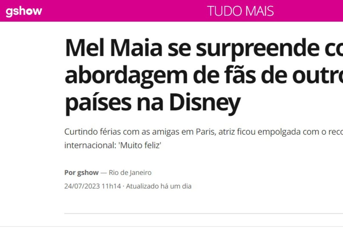 Mel Maia curte Disney Paris e encanta fãs; confira