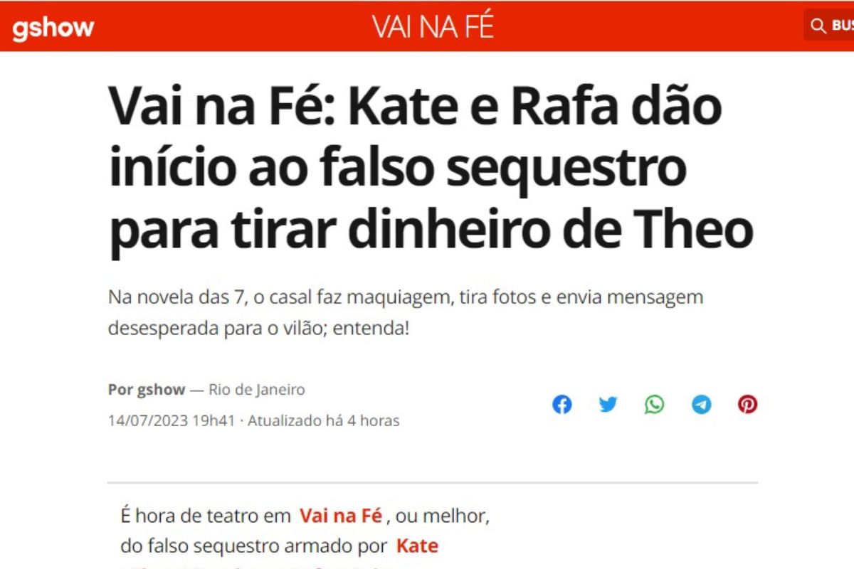 Mel Maia destaca presença de Lulu Santos em capítulo de novela; confira