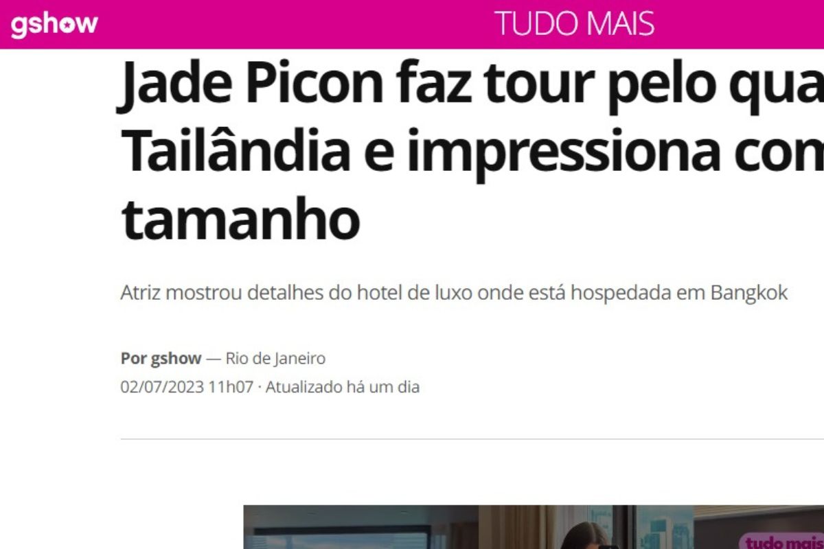 Jade Picon toda de rosa na Tailândia; confira o segundo dia da atriz na Ásia
