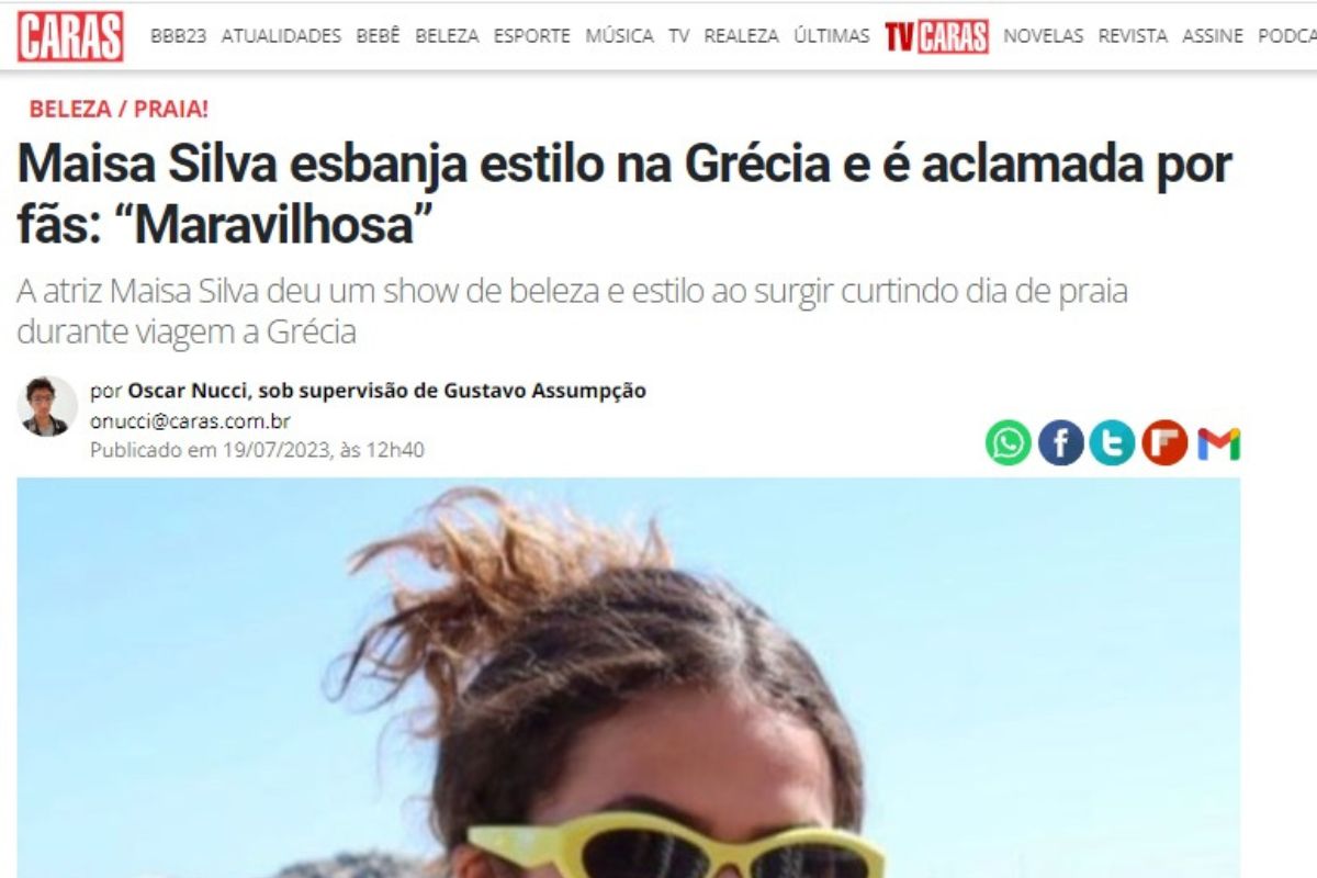 Maisa Silva agradece à Grécia e volta a encantar com novas fotos; confira