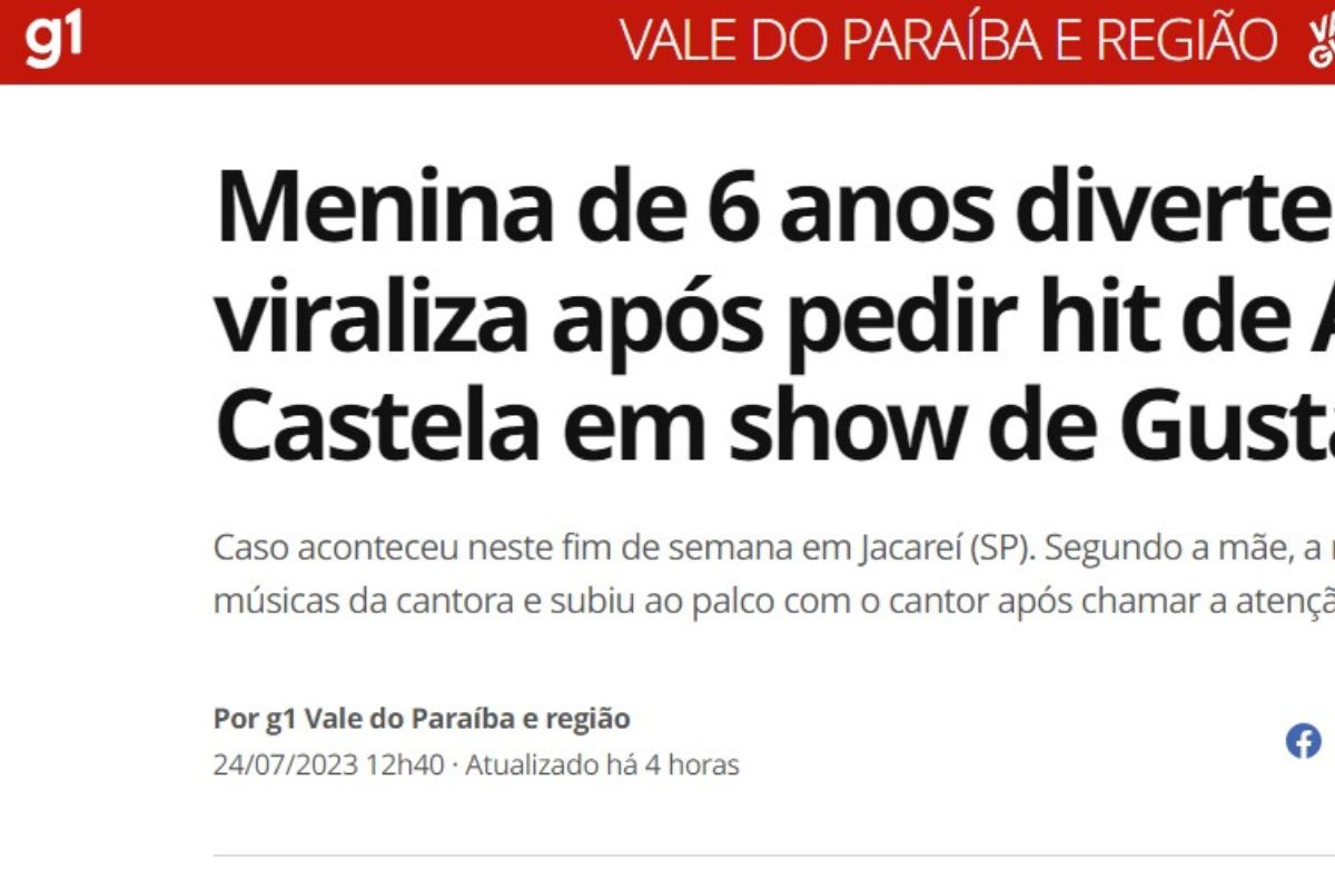 Gustavo Mioto viraliza nas redes ao cantar música de Ana Castela em show; veja o motivo