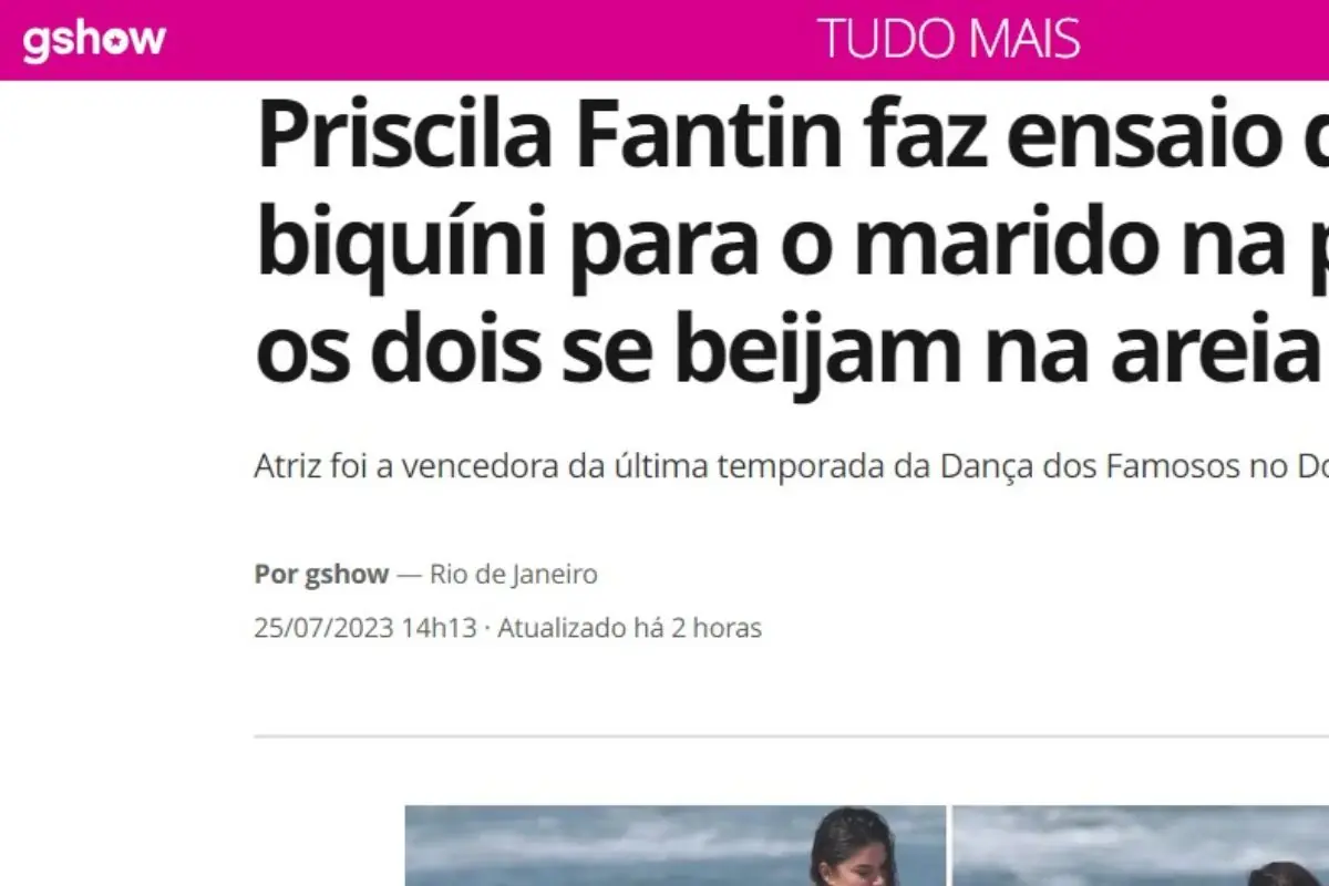 Priscila Fantin curte praia com marido Bruno Lopes e mostra que está em forma; confira Priscila Fantin curte praia com marido Bruno Lopes e mostra que está em forma; confira