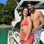 Lucas Paquetá e Duda Fournier curtem praia em férias no Brasil; confira. Foto: Instagram