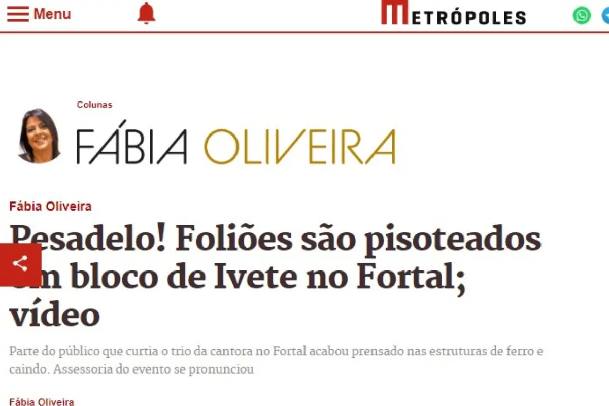 Bell Marques faz história nos 30 anos de Fortal e se emociona com fãs; confira como foi. Foto: Instagram Bell Marques faz história nos 30 anos de Fortal e se emociona com fãs; confira como foi