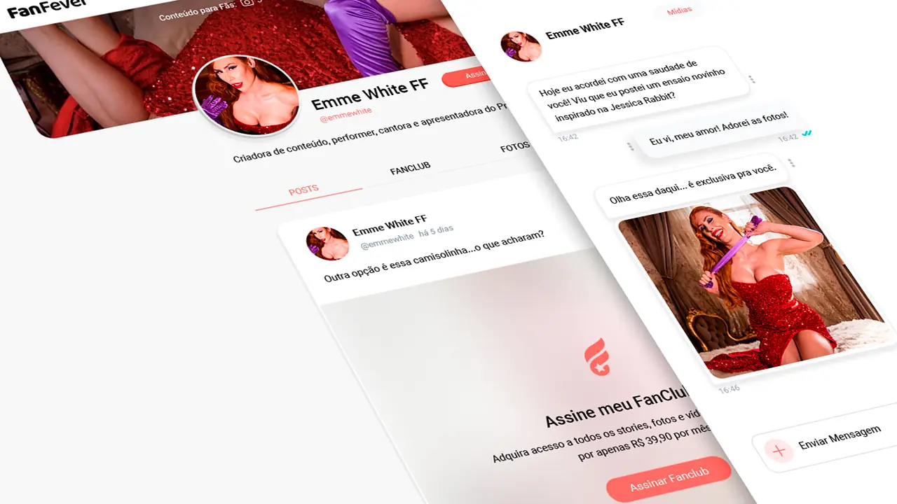 Troca de mensagens privadas com seu fan no FanFever.com