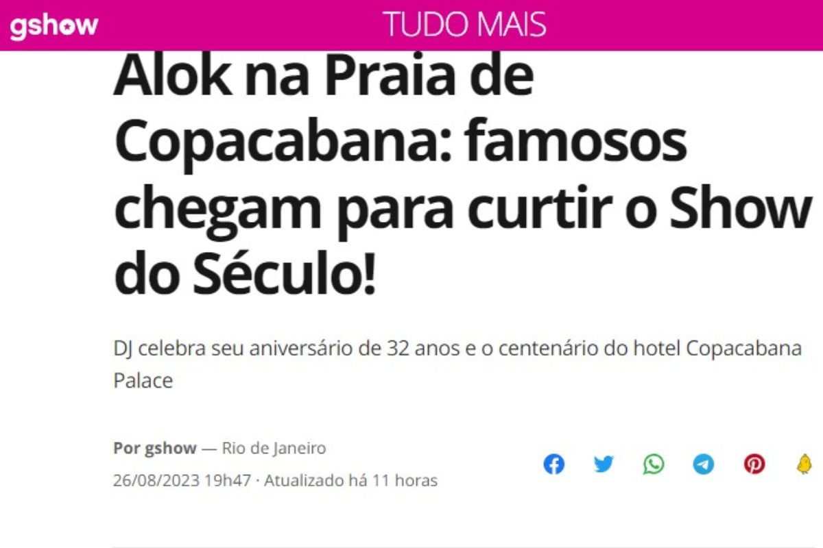 Alok homenageia Mc Marcinho e surpreende fãs em Copacabana; confira como foi