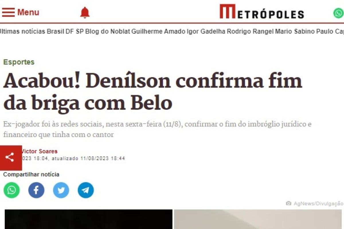 Denílson, enfim, confirma fim da briga com o cantor Belo; veja vídeo