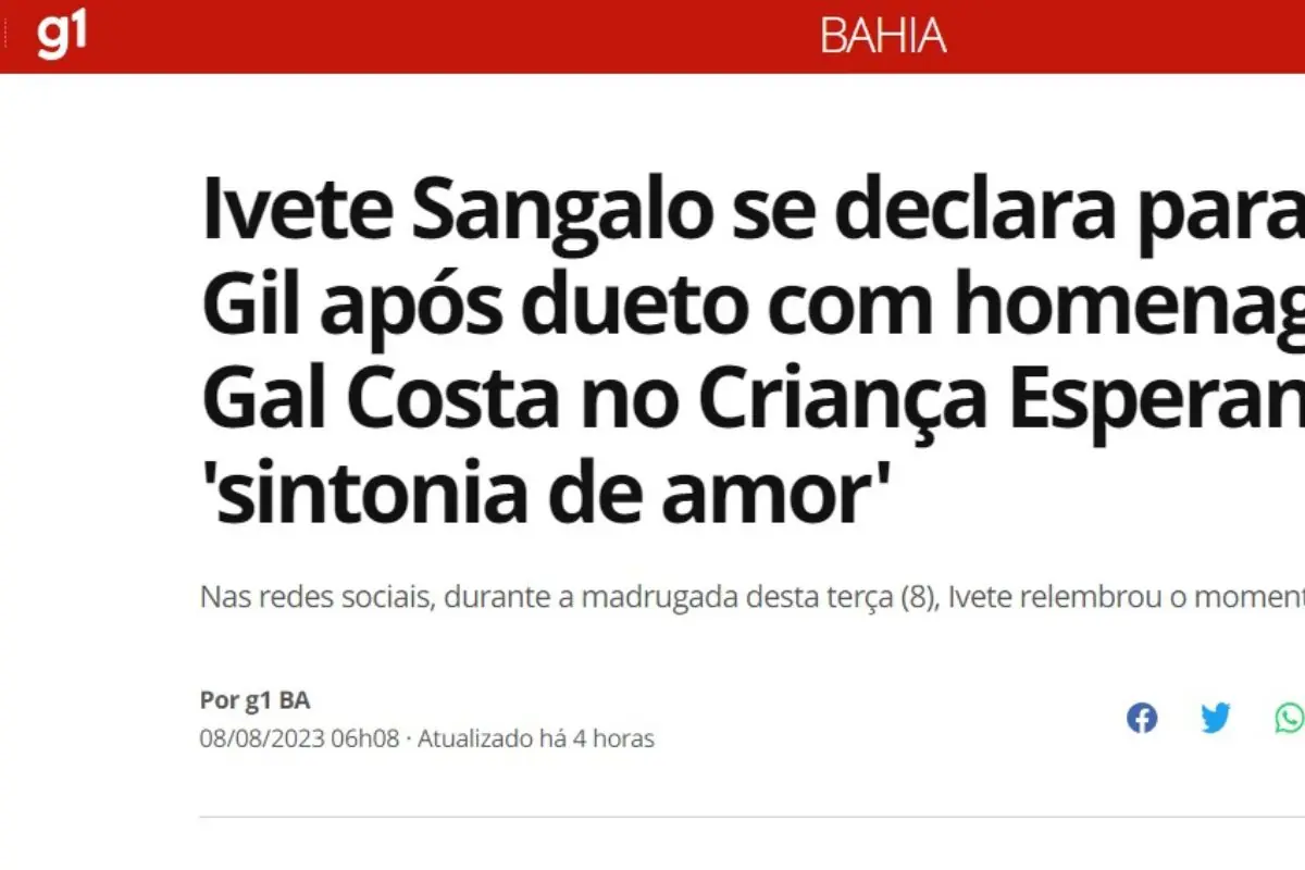 Preta Gil emociona fãs durante encontro com Ivete Sangalo no Criança Esperança; veja a repercussão Preta Gil emociona fãs durante encontro com Ivete Sangalo no Criança Esperança; veja a repercussão