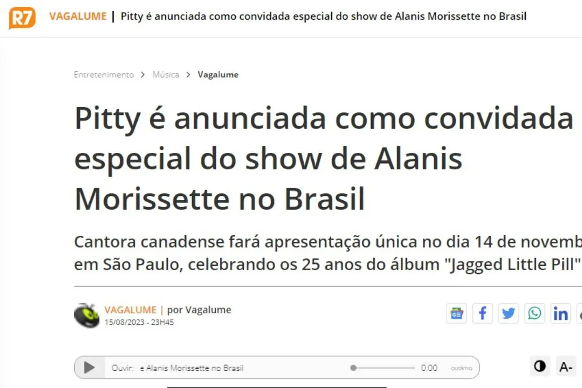 Pitty e Alanis Morissette juntas? Essa você não vai poder perder e vai fazer história; confira Pitty e Alanis Morissette juntas? Essa você não vai poder perder e vai fazer história; confira