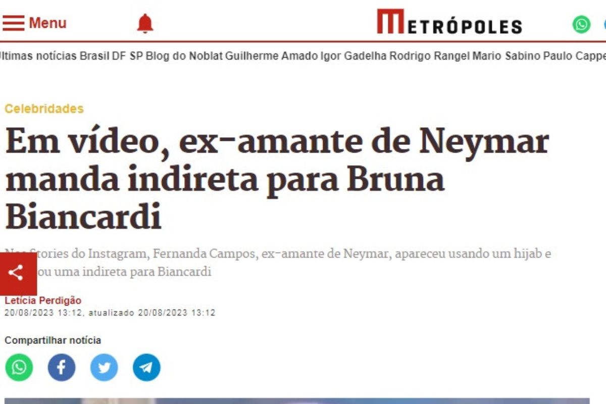 Fernanda Campos, ex-amante de Neymar, tira onda com Brunca Biancardi e agita a web; alfinetada no domingão