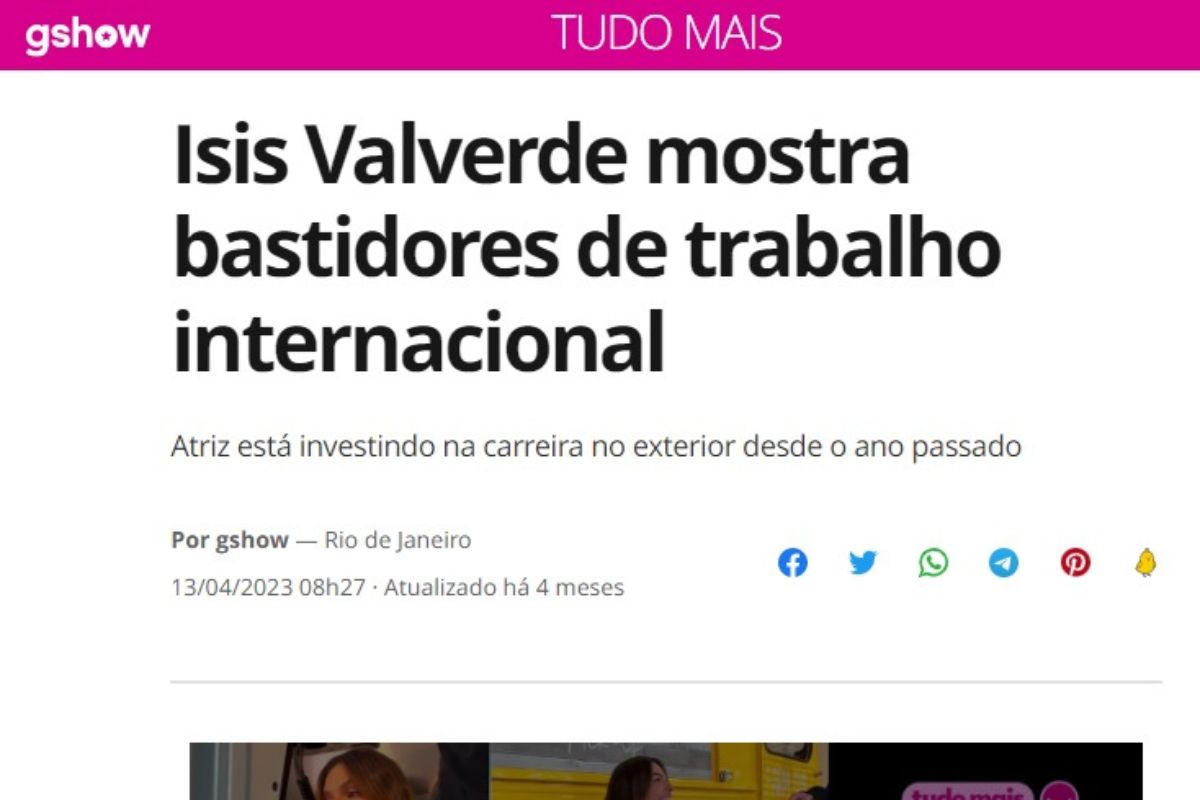 Isis Valverde instiga fãs em dia de sol no Rio de Janeiro; vem projeto novo por aí