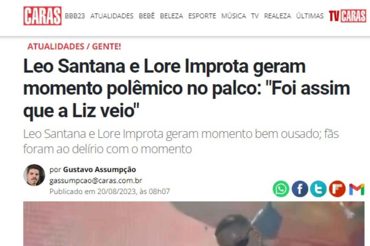 Lore Improta no ‘Rala Rala’ com Léo Santana; vídeo no Garota Vip viraliza na web