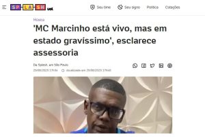 Mc Marcinho em estado grave: assessoria desmente morte do cantor de funk; confira. Foto: Instagram