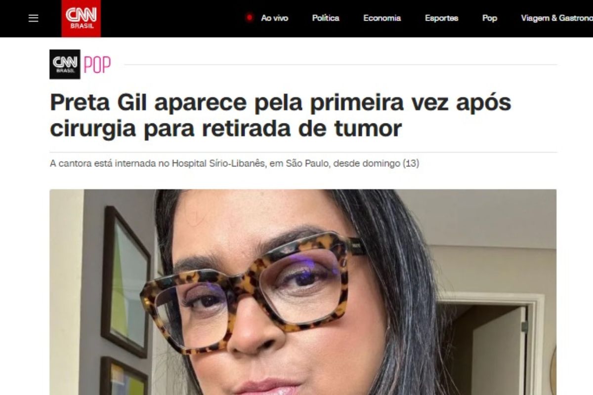 Preta Gil: após cirurgia durou 14 horas, cantora posta foto em recuperação e amigos fazem corrente do bem; confira