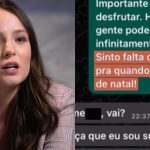 Print de conversa de Larissa Manoela onde a mãe manda ela ir a merd... bomba na internet