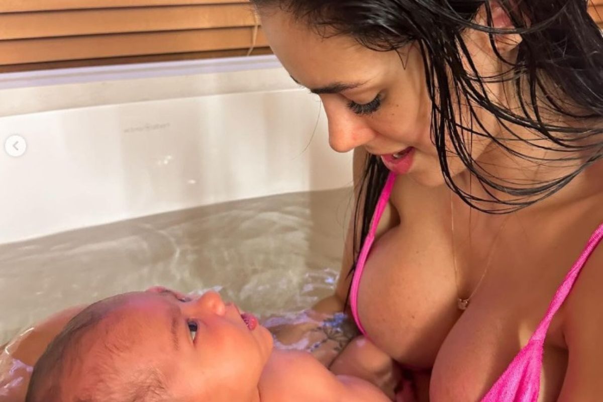 Bruna Biancardi encanta fãs em 1º banho de banheira de Mavie; confira