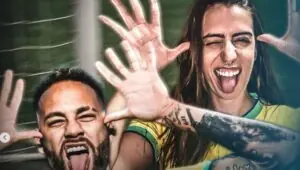 Amante de Neymar e Messi? Influenciadora tira onda com mesmo nome. Foto: Montagem Redes sociais
