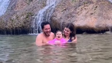 Viih Tube leva Lua para 1º banho de cachoeira e viraliza. Foto: Instagram