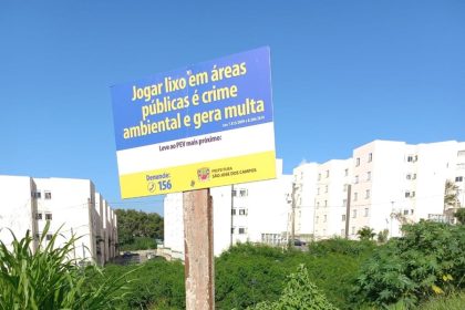 Resíduos: São José dos Campos aplica 10 multas em 2025 por descarte irregular. Imagem: Divulgação PMSJC