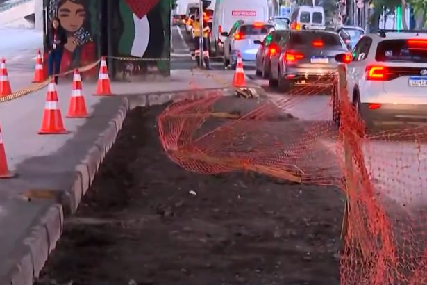 Minhocão ganha primeiro bolsão de estacionamento. Imagem: reprodução TV Globo