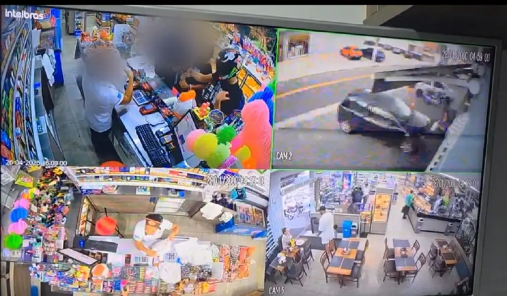 Policial reage, evita assalto a padaria e suspeito m0rre. Imagem: Reprodução