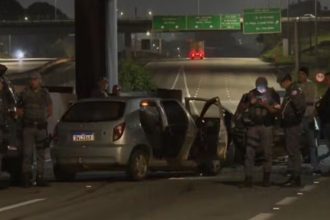 Perseguição policial em SP dura 100 quilômetros e ladrão perde a vida. Imagem: Reprodução TV Globo