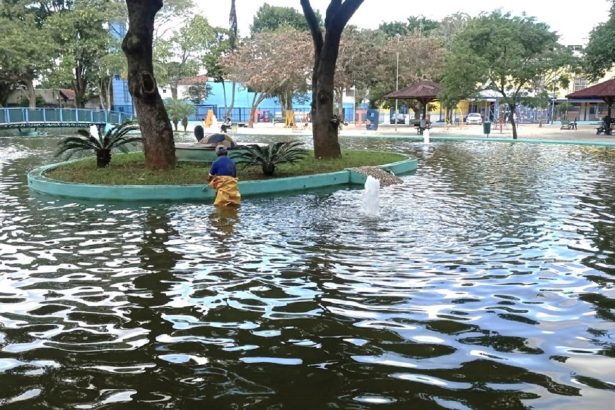 Parque Santos Dumont aposta em tecnologia para manter lago despoluído. Imagem: Divulgação PMSJC