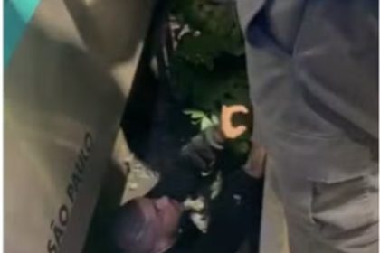 Passageiro cai em vão de estação de trem e se salva em SP. Imagem: Reprodução TV Globo