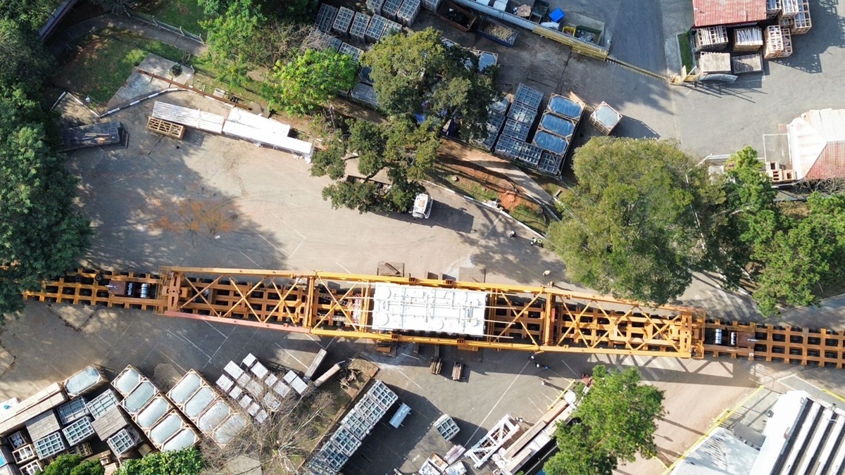 Dutra recebe maior carga da história e desafia logística. Imagem: Hansa Meyer Global Transport Brasil