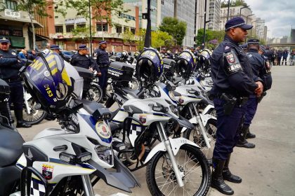 Smart Sampa agora integra 100 motos da GCM e PM em São Paulo. Imagem: Sergio Barzaghi Secom
