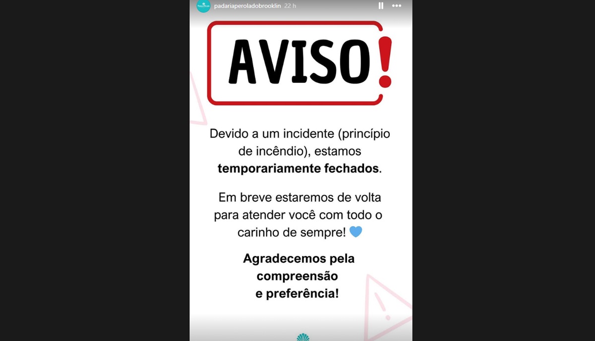 Padaria que pegou fogo em SP é suspeita de fazer parte do PCC. Imagem: reprodução Redes sociais