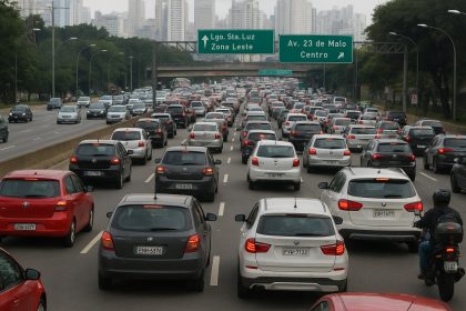 Feriado prolongado: SP espera 18,1 milhões de veículos. Imagem gerada por IA