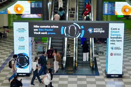 Aeroporto de Congonhas terá 20 câmeras inteligentes de reconhecimento facial. Imagem: Divulgação Prefeitura de SP