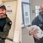 'A bebê já estava nascendo'; Jasmine vem ao mundo com ajuda de dois policiais. Imagem: Divulgação Polícia Civil e Garra