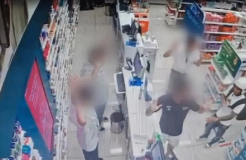 Farmácias em SP registram aumento de 20% nos roubos em 2025. Imagem: Reprodução Câmeras de segurança