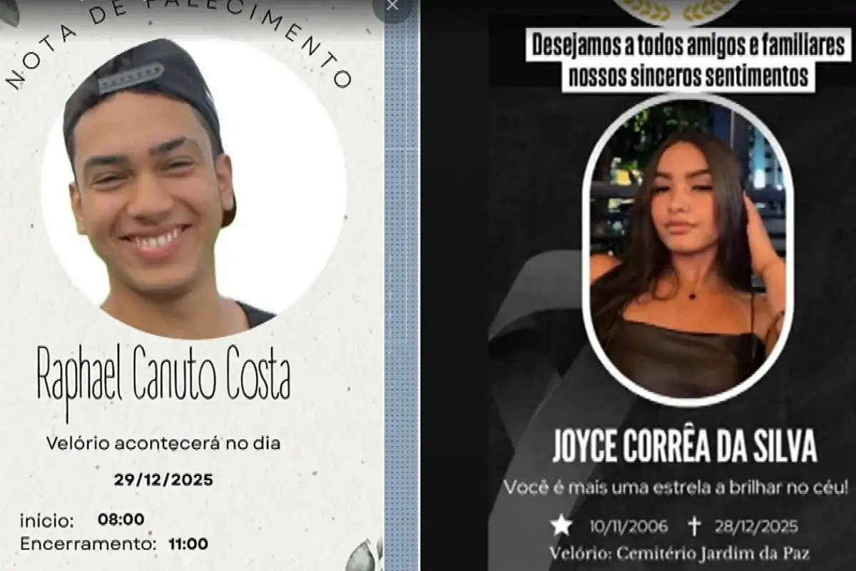 Geraldo Neto e Geovanna Proque: a face oculta da possessividade 1 Raphael e Joyce morreram atropelados. Imagem: Reprodução